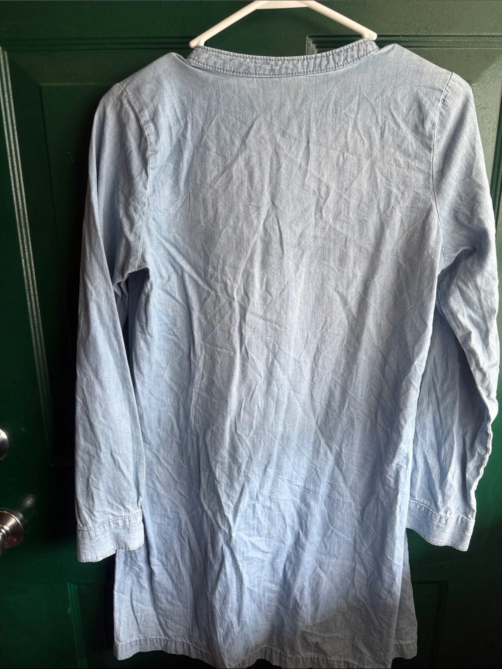 The Children's Place Light Blue Long-Sleeve Jean Dress